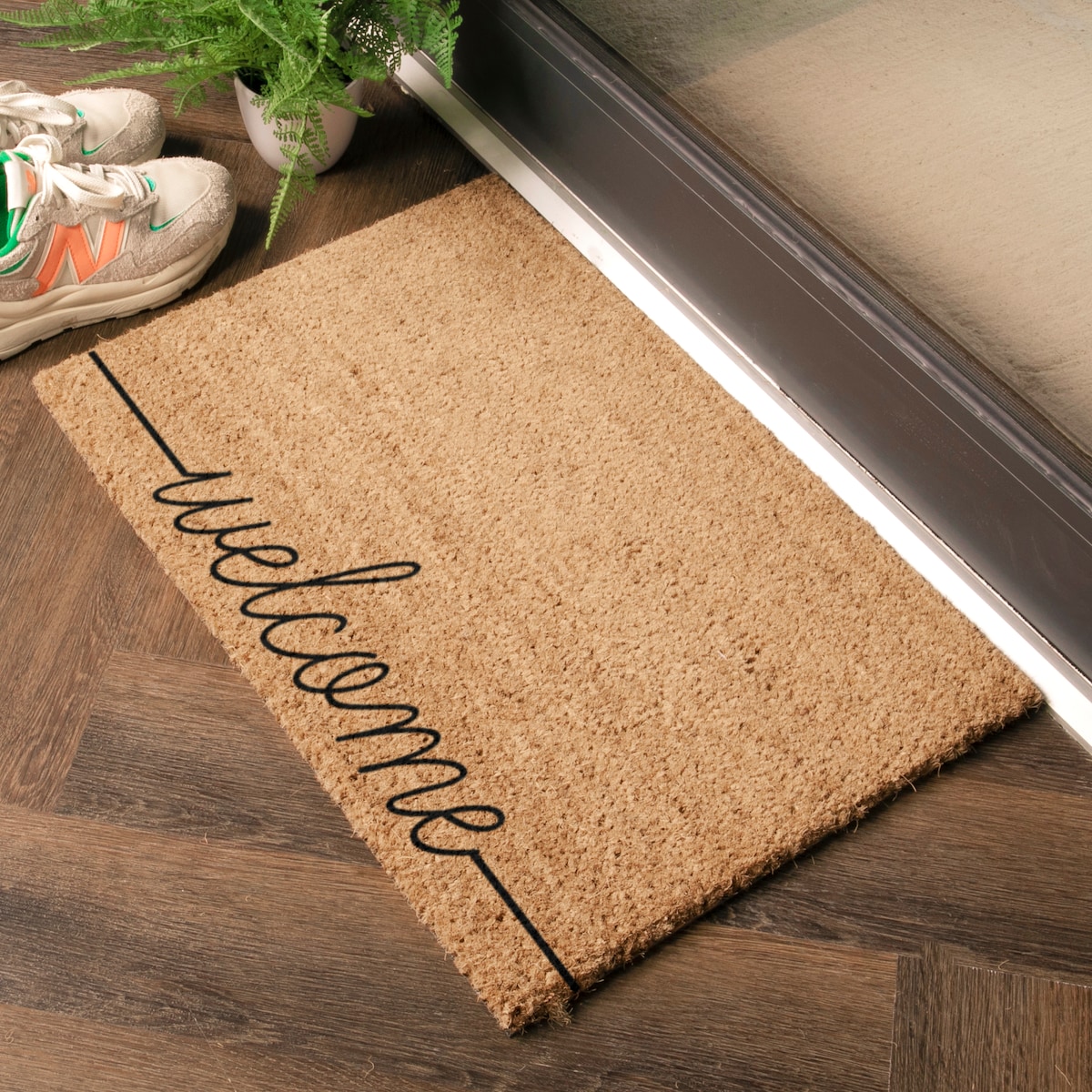 Curly Welcome doormat