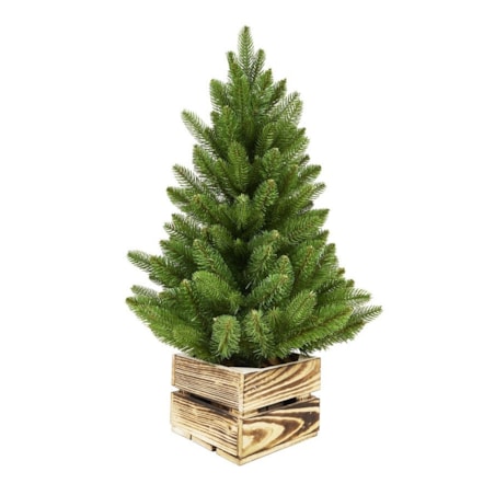 Dekoracja - choinka w skrzyni SETSUNA 100x61 cm