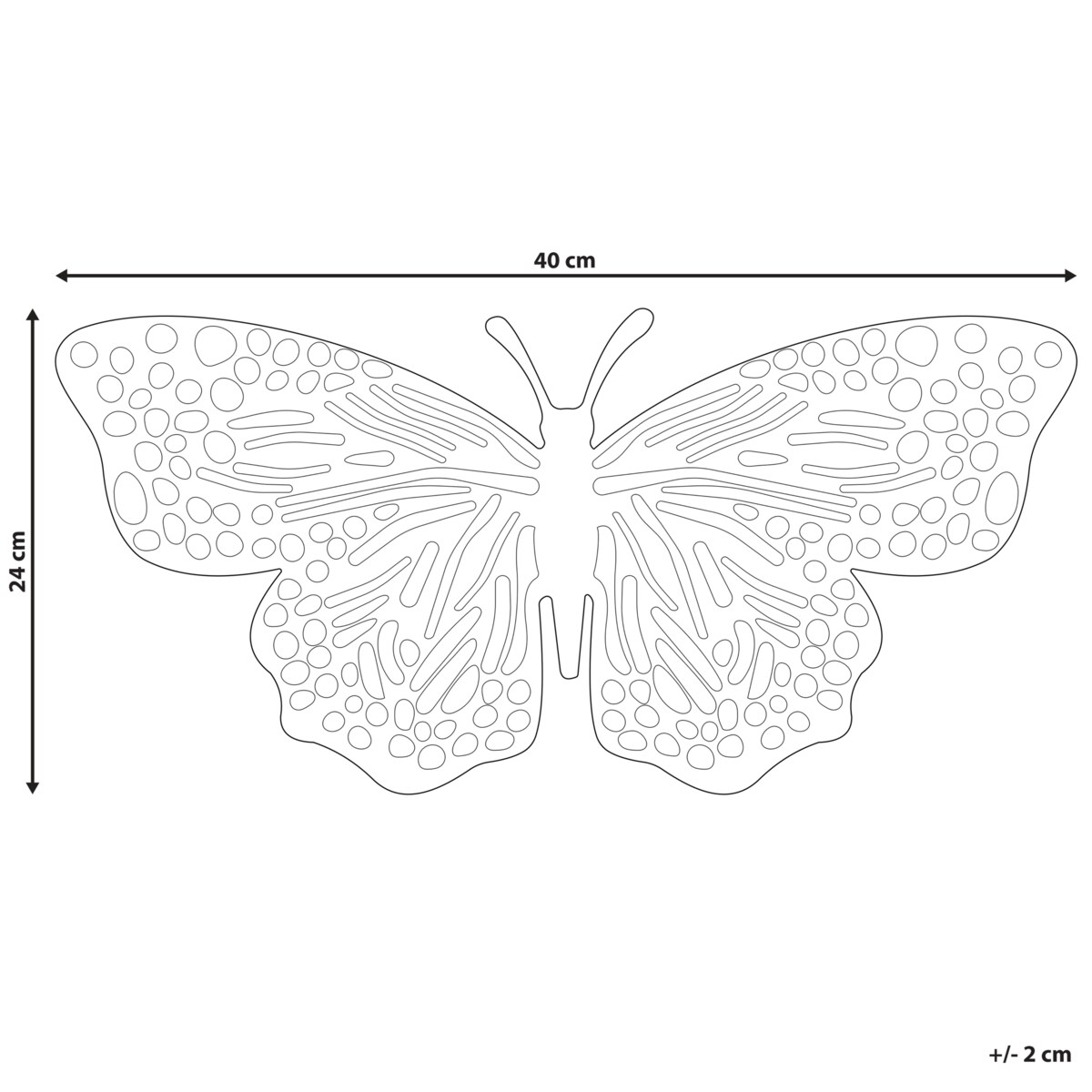 Figurka dekoracyjna Motyl MADIUN Metal Złoty