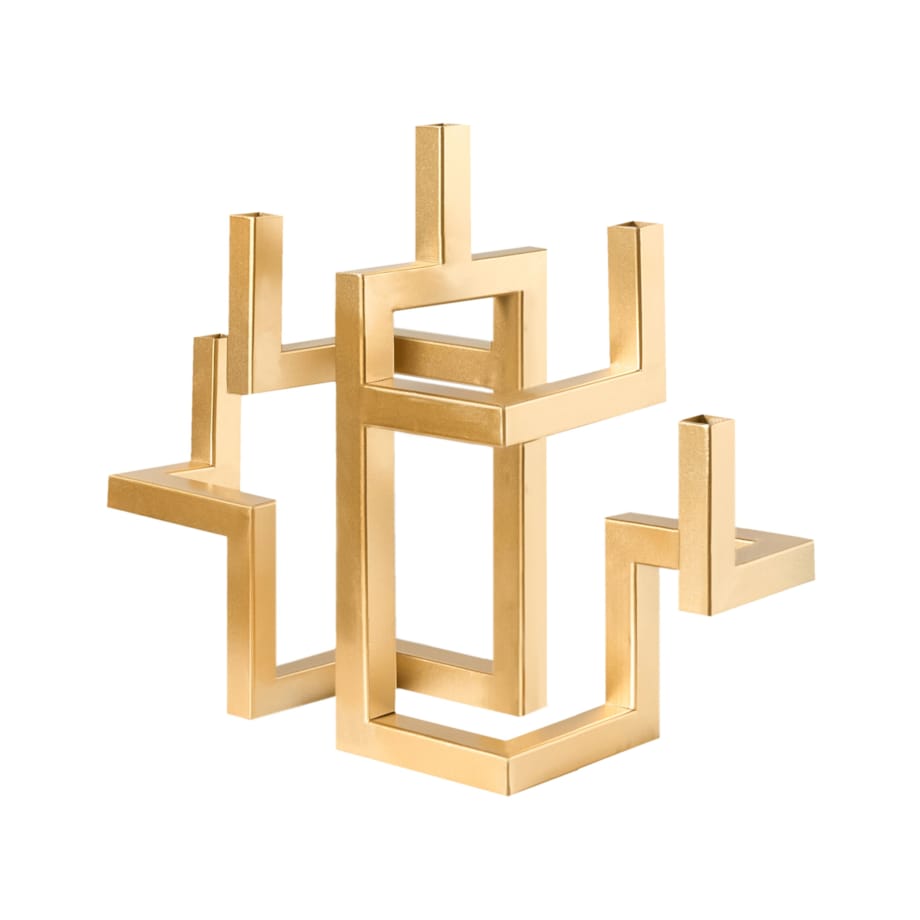 Świecznik RAPOSO Metal 30 cm Złoty