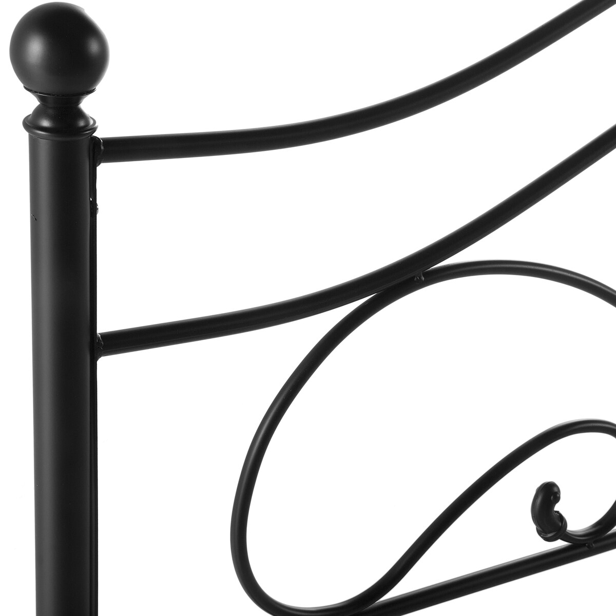 Łóżko Metal LYRA 140 x 200 cm Czarny
