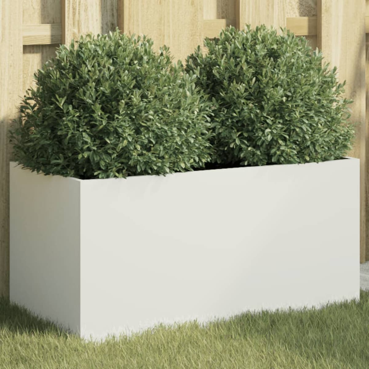 vidaXL Donica, biała, 62x30x29 cm, stal