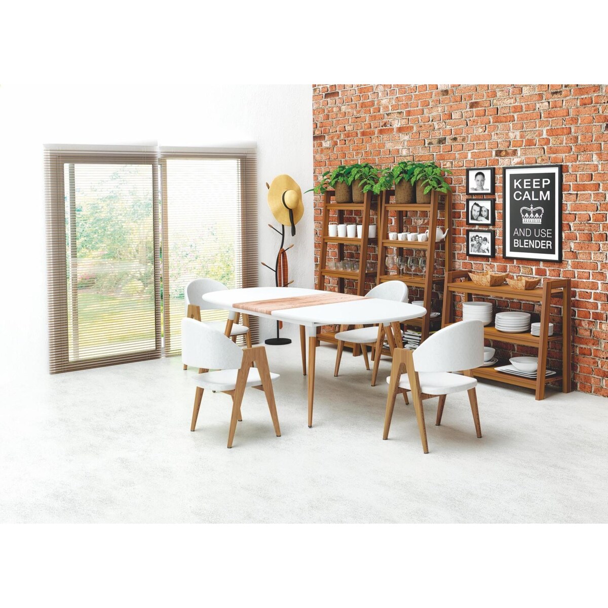 STÓŁ ROZKŁADANY Rebi 160-200 cm długości MDF I STAL