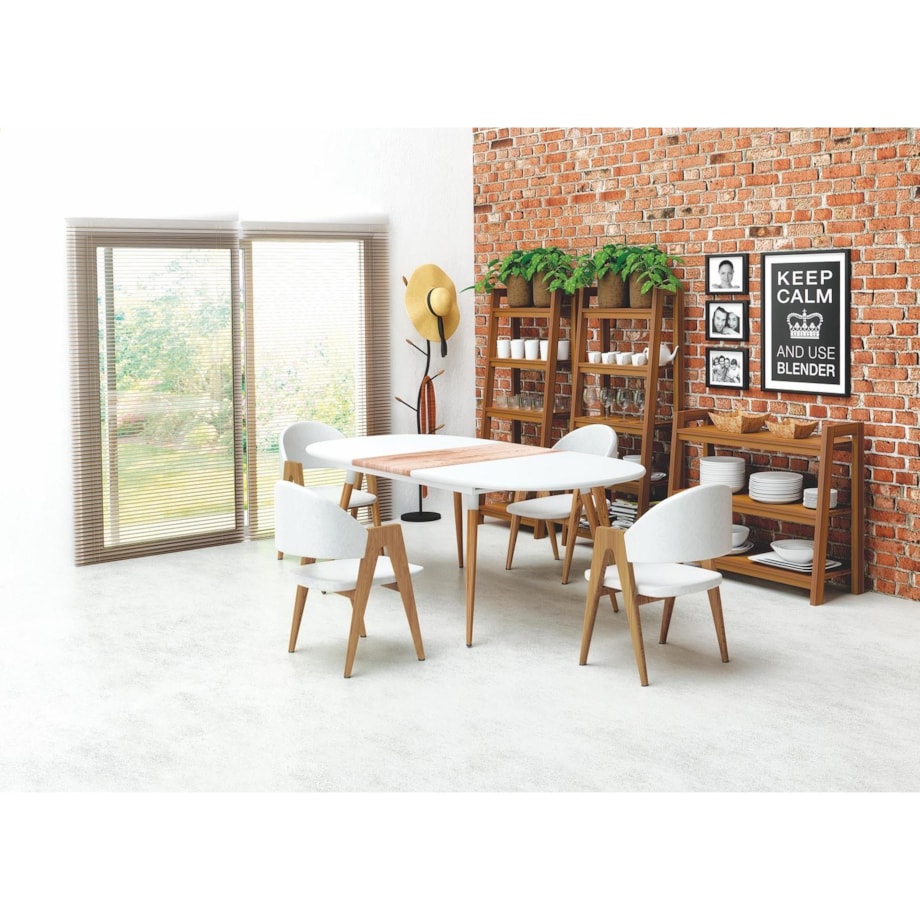 STÓŁ ROZKŁADANY Rebi 160-200 cm długości MDF I STAL