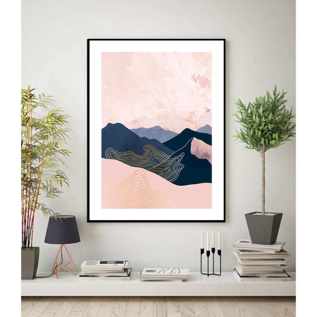 Poster Story, Plakat, Obraz - Pastelowy Dzień w Górach, wymiary 42 x 60 cm