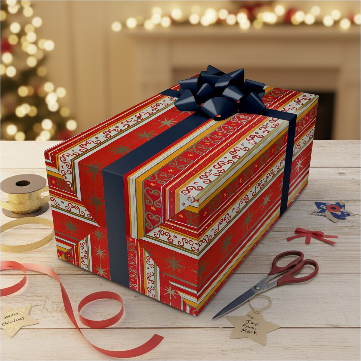 Papier Prezentowy Do Pakowania Prezentów 20 m MEGAROLKA Świąteczny Do Paczek Boże Narodzenie Ozdobny