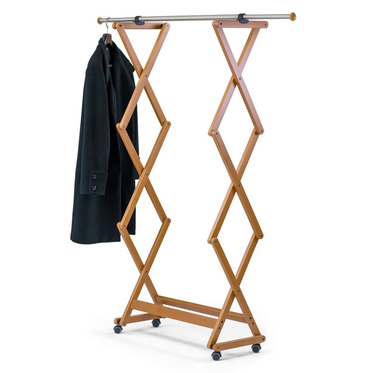 ARREDAMENTI FELIX Wieszak na ubrania - 140 x 32 cm, Brązowy