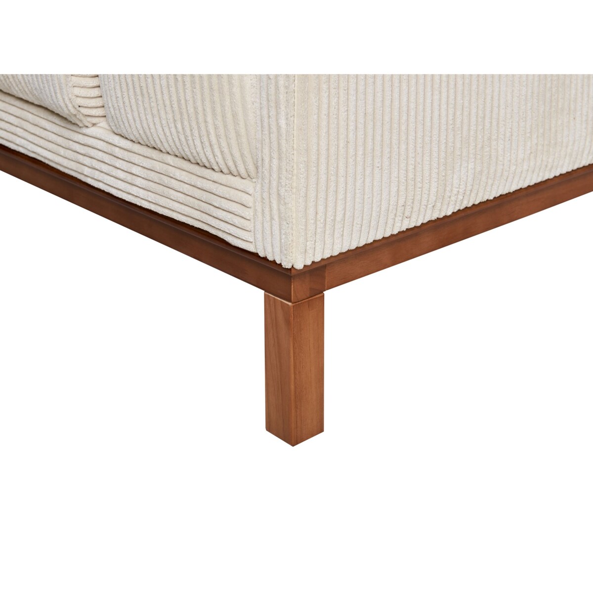 Sofa 4-osobowa sztruksowa beżowa VENG