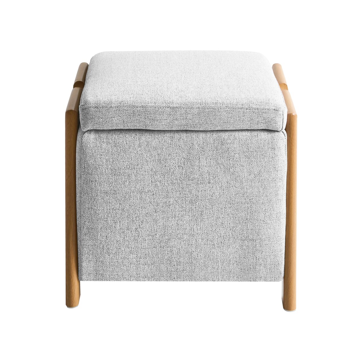 Puf ze schowkiem EDLAND Jasnoszary