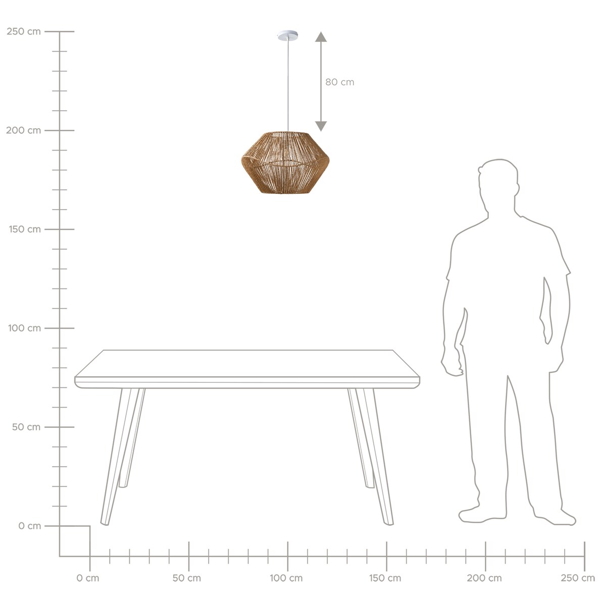 Lampa wisząca YAMBOU Papierowa plecionka Naturalny