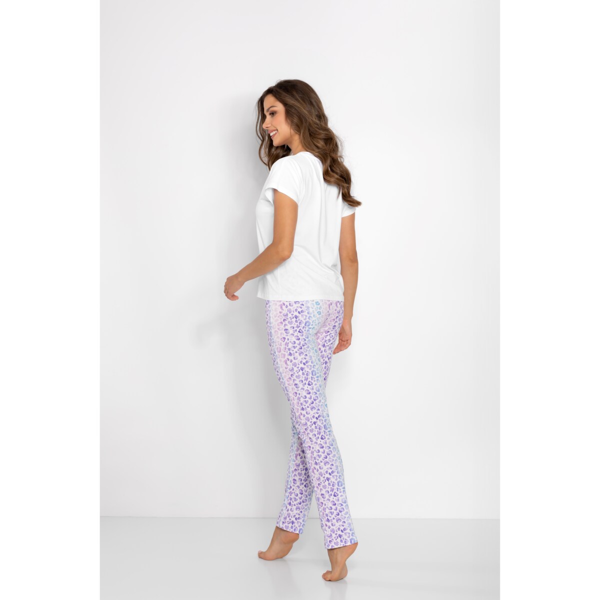 Piżama Coco White-Lila, M