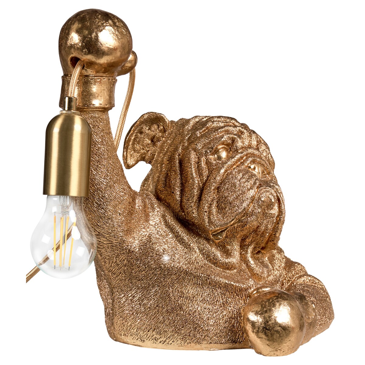 Lampa stołowa Pies MIKE Złoty