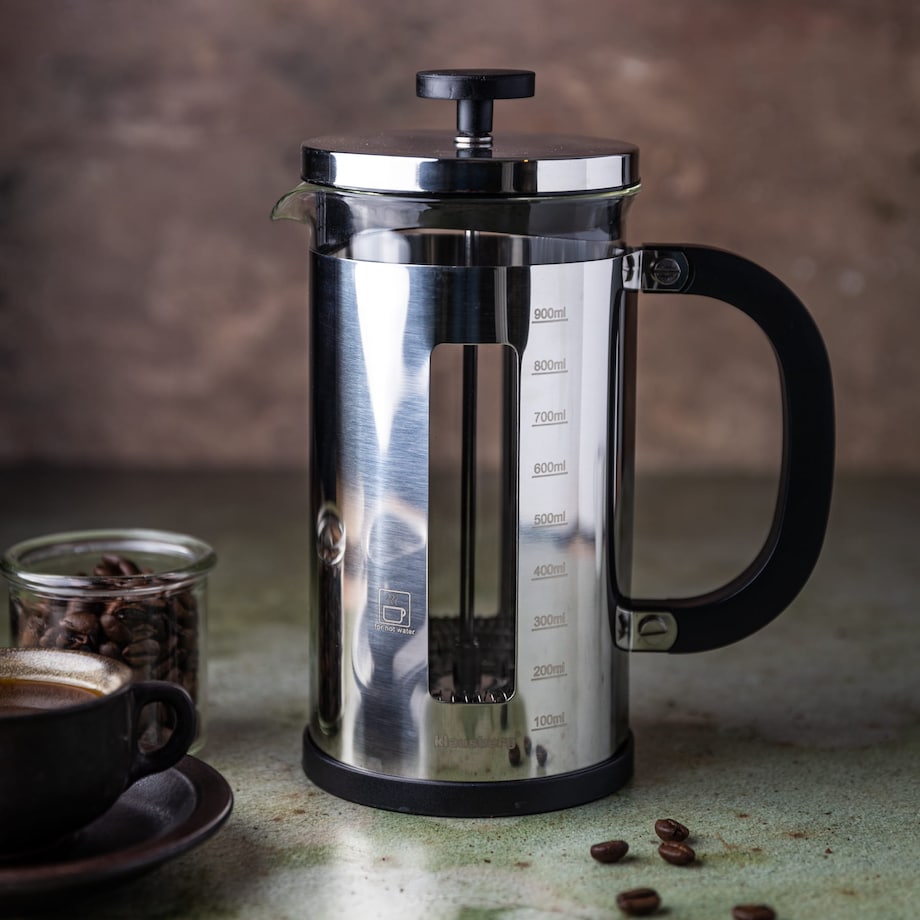 Zaparzacz do kawy i herbaty 1.0L French Press srebrny KLAUSBERG