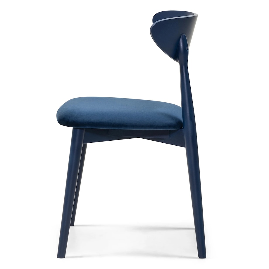 Krzesło drewniane do jadalni 80x45x45 cm niebieskie OLBIA-IV