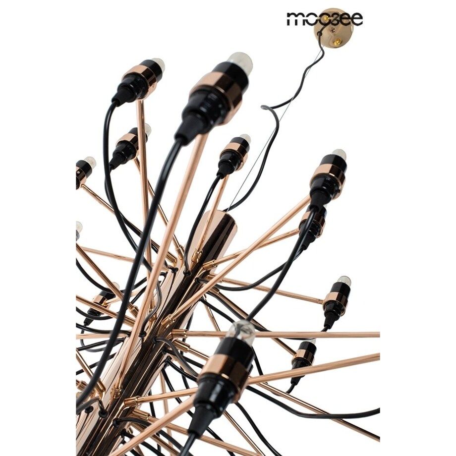 Pałacowy żyrandol Gino MSE010100305 do salonu czarny złoty