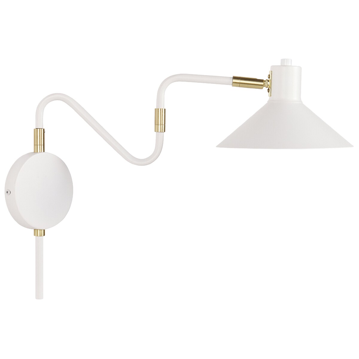 Lampa ścienna BALIEM Biały Metal Regulowana