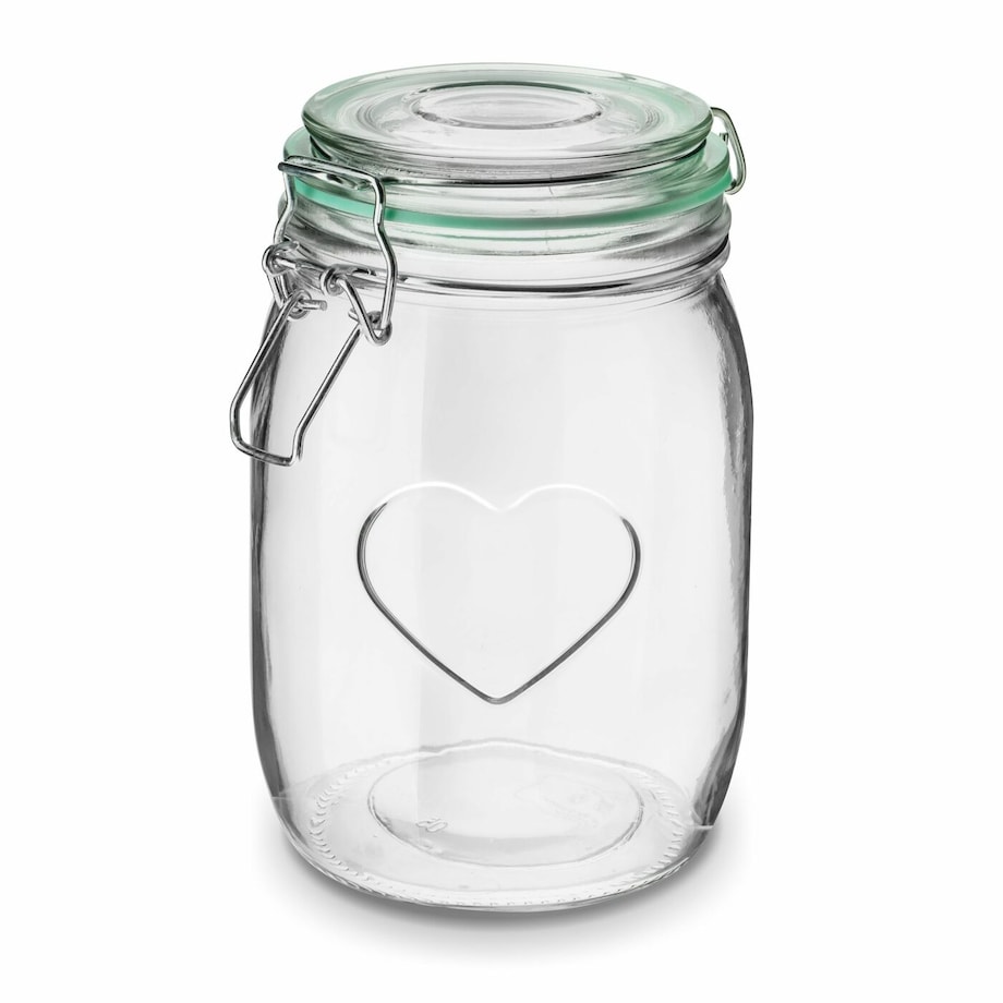 SZKLANY SŁOIK na przetwory żywność wek klips 1 L ogórki dżemy wiśnie kompot