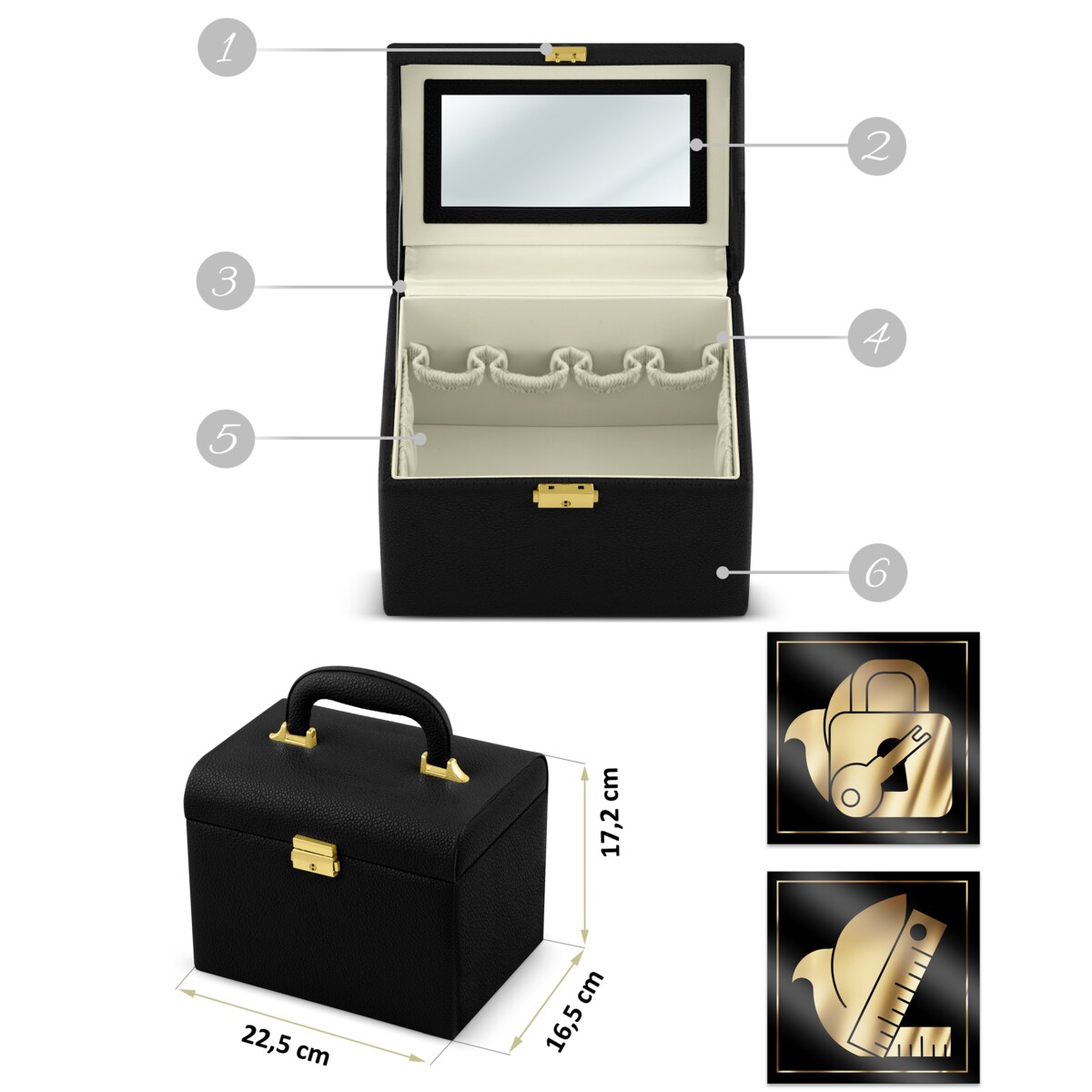 Organizer na kosmetyki skrzynka pudełko kuferek Massido