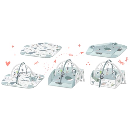 Mata edukacyjna interaktywna dla niemowląt Koala dwustronna składana XXL 5w1 Nukido