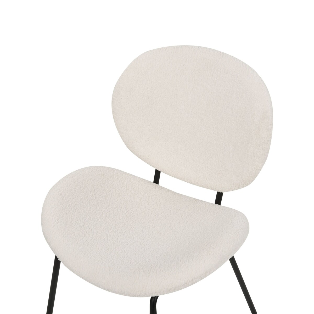 Zestaw 2 krzeseł do jadalni boucle biały LUANA