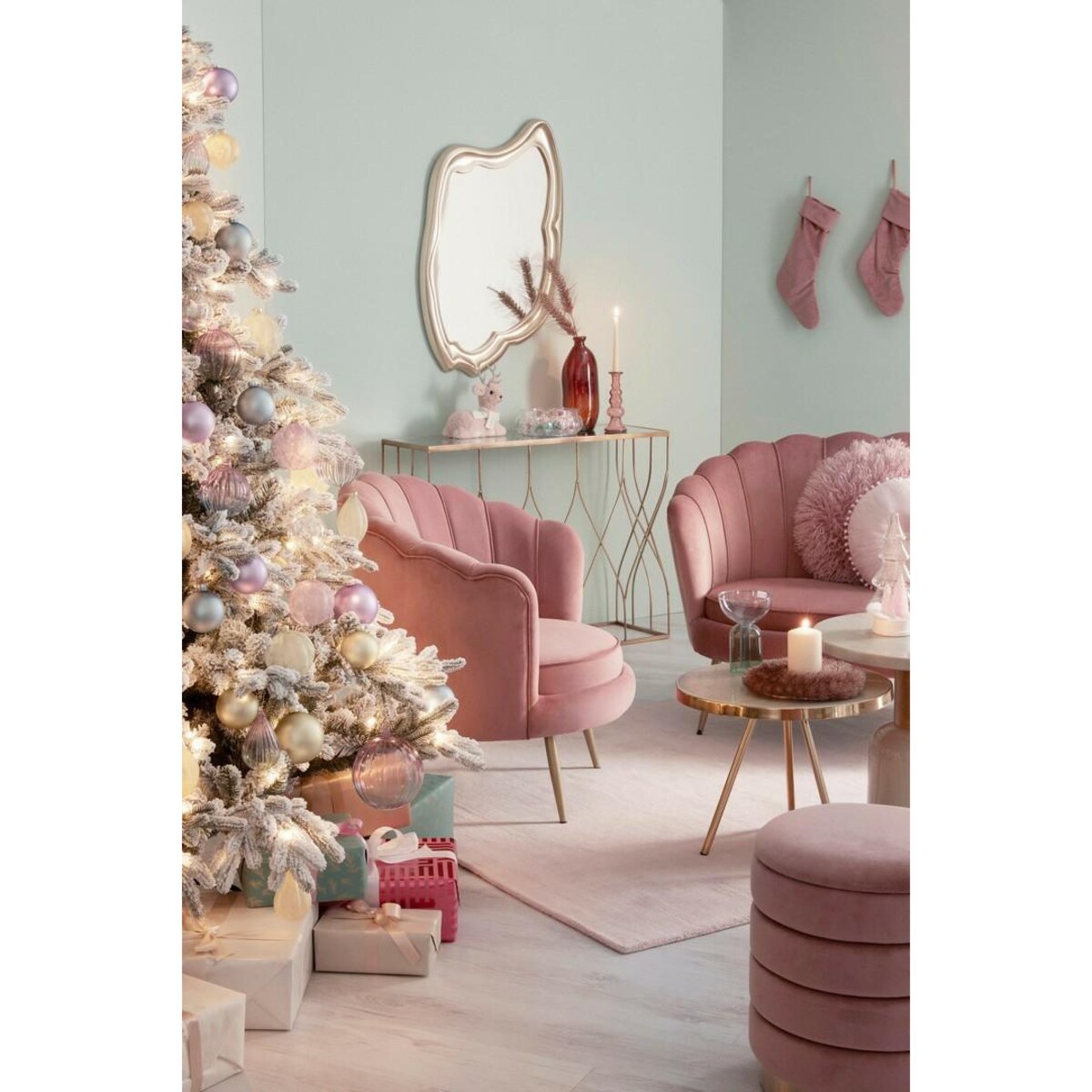 BIZZOTTO stolik kawowy KESAR beżowy / złoty