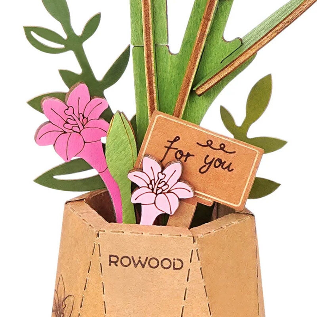 Różowa lilia DIY - kwiaty Robotime