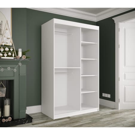 Szafa przesuwna Garderoba MARMUR T1 120 gł. 62 biały