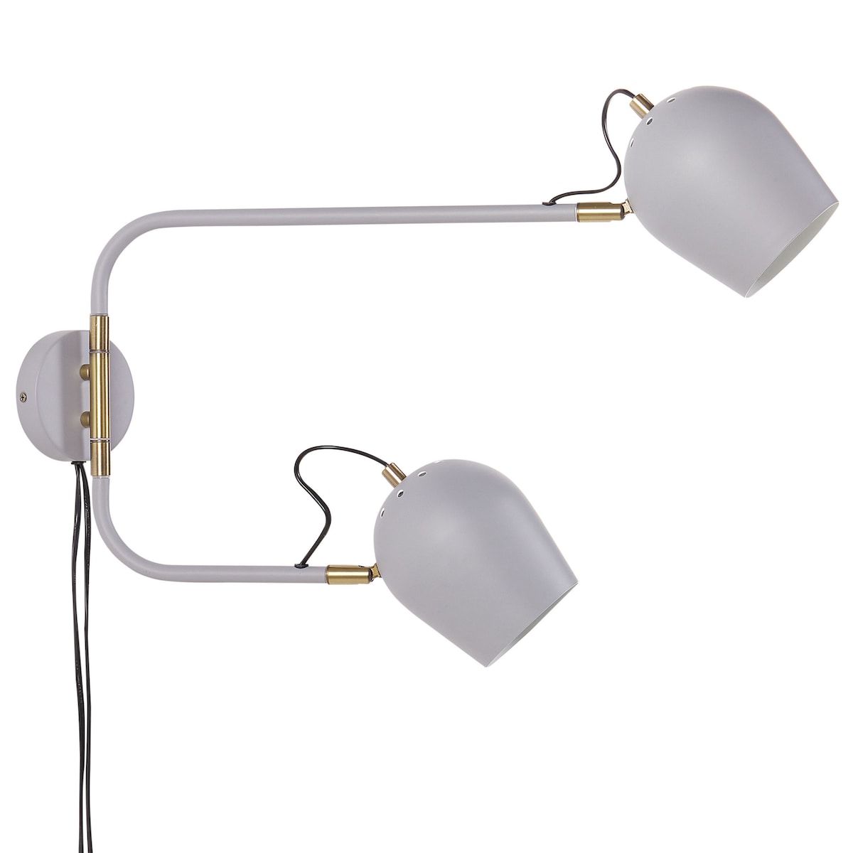 Lampa ścienna ESTRELLA Jasnoszary Metal Regulowana
