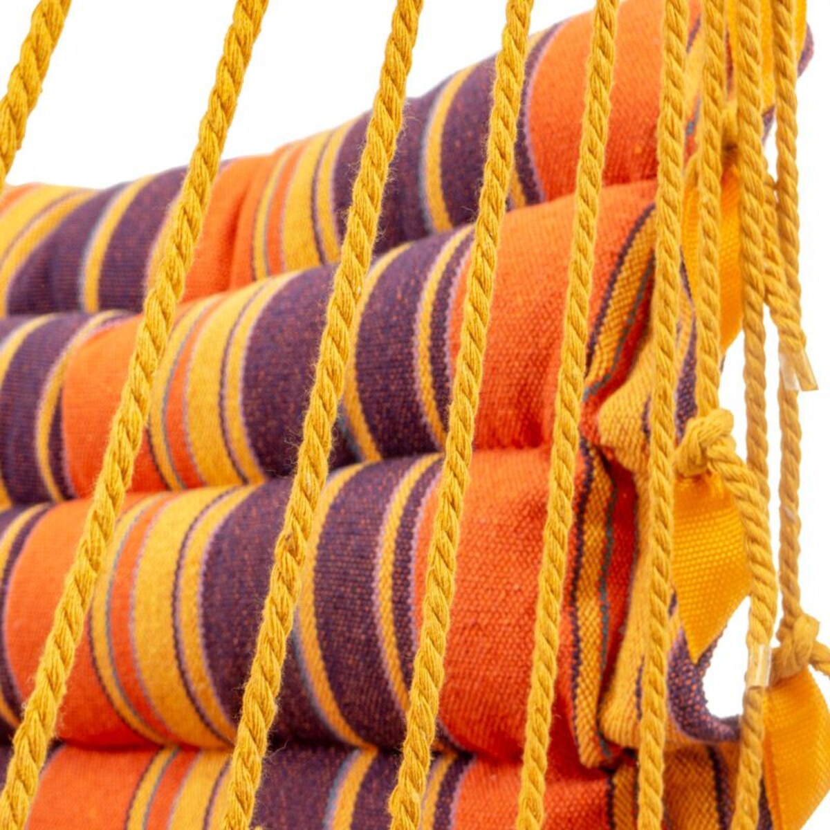 Fotel hamakowy z belką i poduszkami pomarańczowy hamak