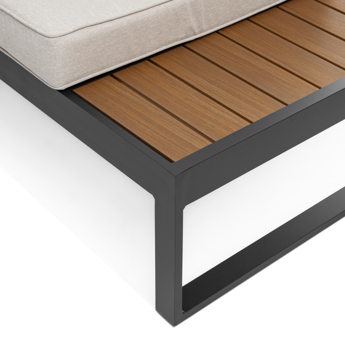 MEBLE OGRODOWE ALUMINIOWE NAROŻNIK NICEA BEŻOWO GRAFITOWA PRAWA