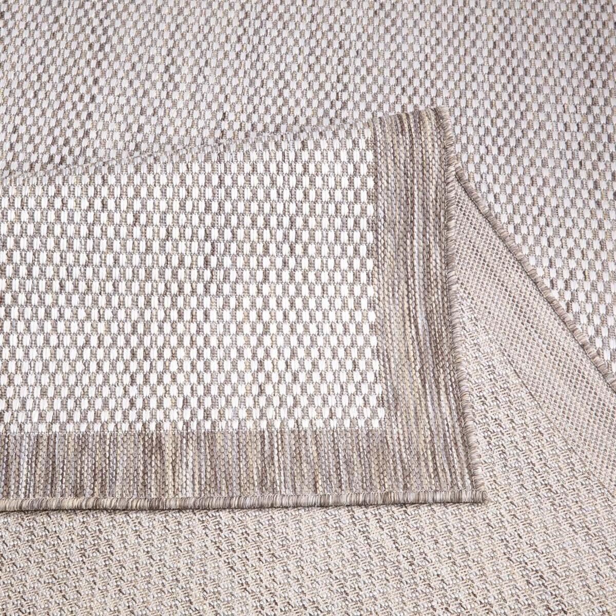 Dywan na zewnątrz i do wnętrz ramka Sunny 4700 Beż Krem 120x170