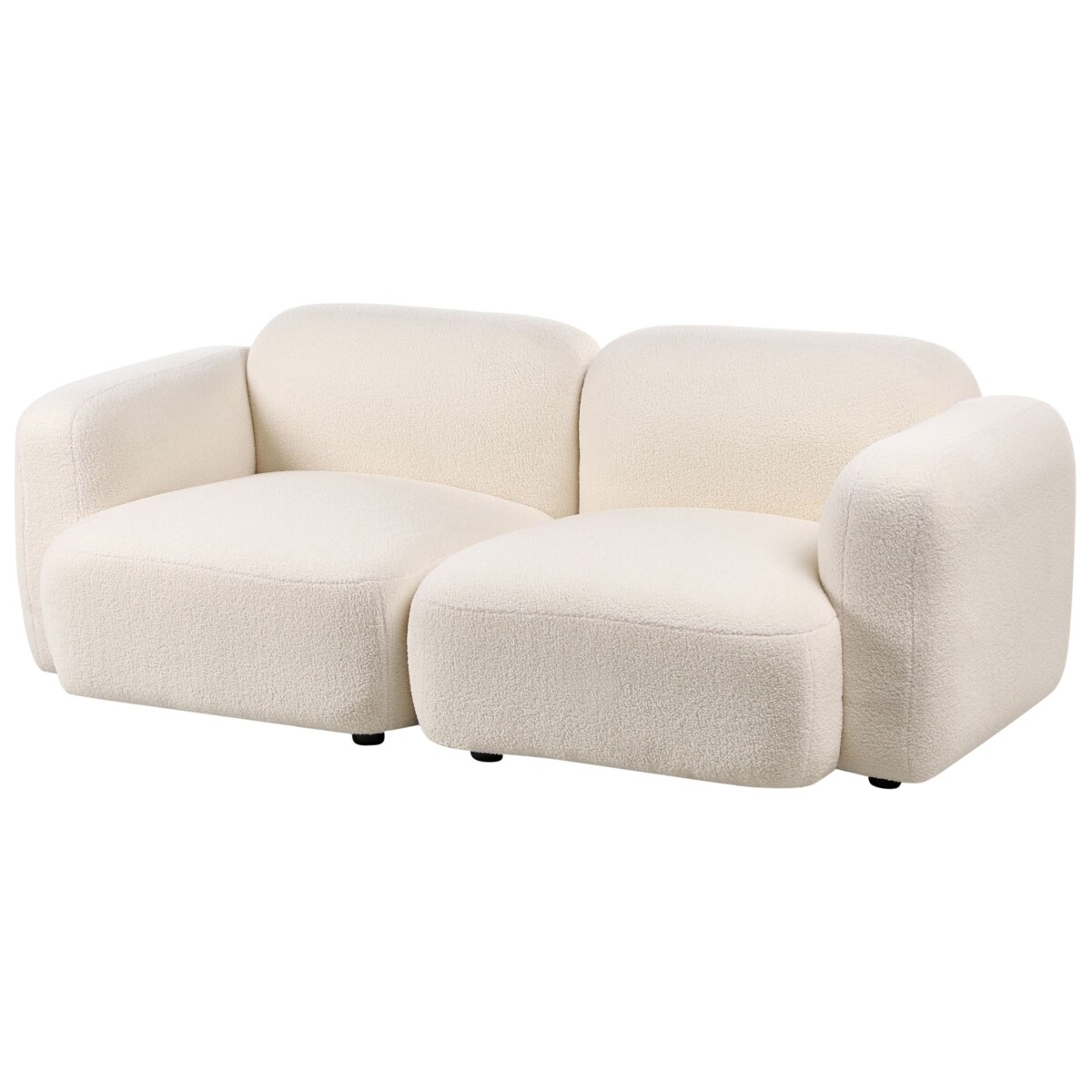 Sofa dla 3 osób AFOSS Boucle Złamana biel