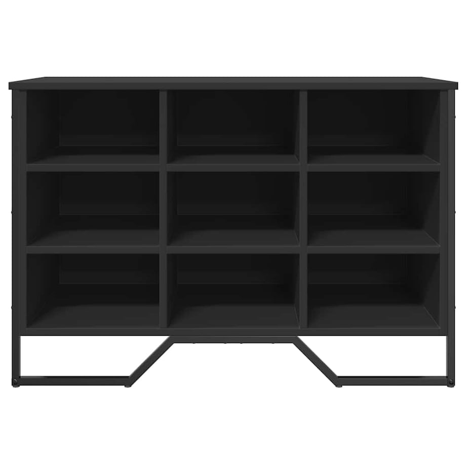 vidaXL Szafka na buty, czarna, 90x38x61,5 cm, materiał drewnopochodny
