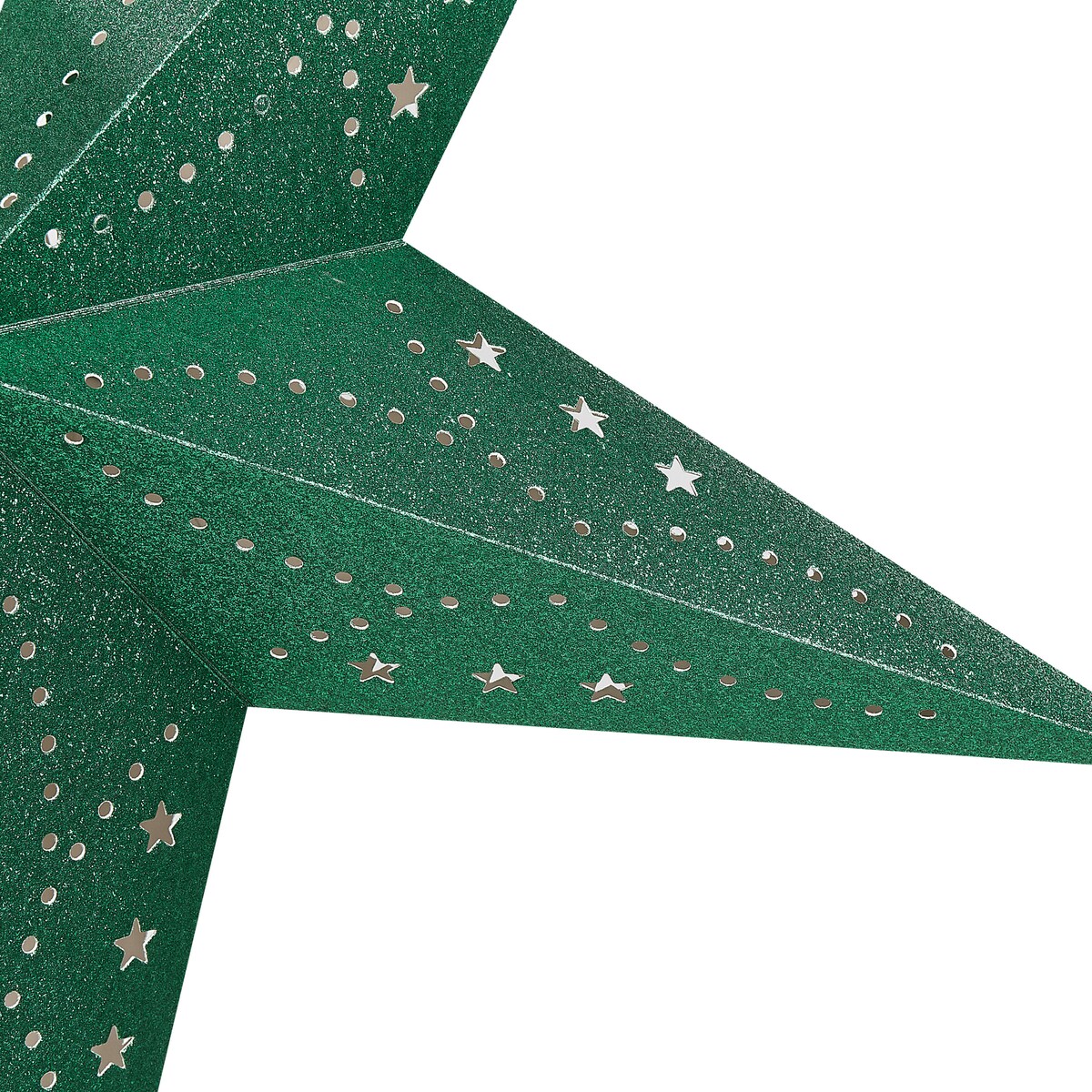 Zestaw 2 dekoracji wiszących LED MOTTI Gwiazda 60 cm Szmaragdowy