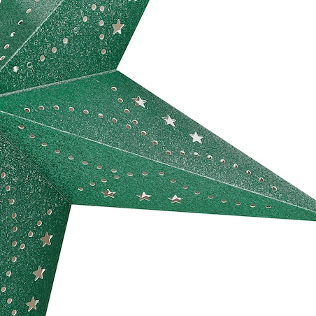 Zestaw 2 dekoracji wiszących LED MOTTI Gwiazda 60 cm Szmaragdowy