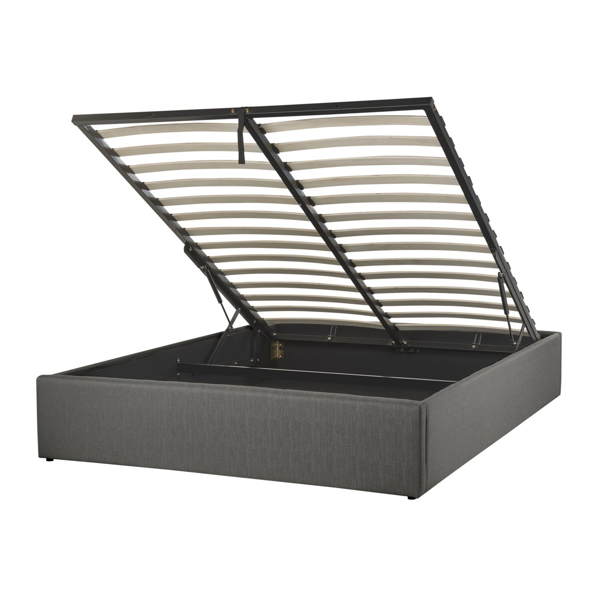 Łóżko z pojemnikiem DINAN 140 x 200 cm Ciemnoszary