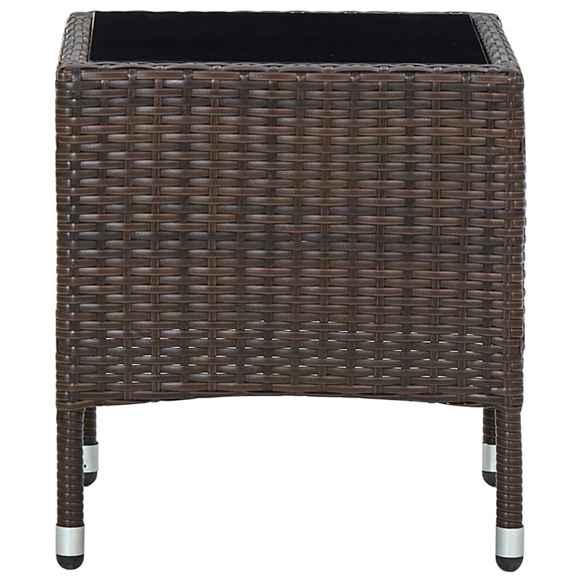 vidaXL Stolik ogrodowy, brązowy, 40 x 40 x 45 cm, rattan PE