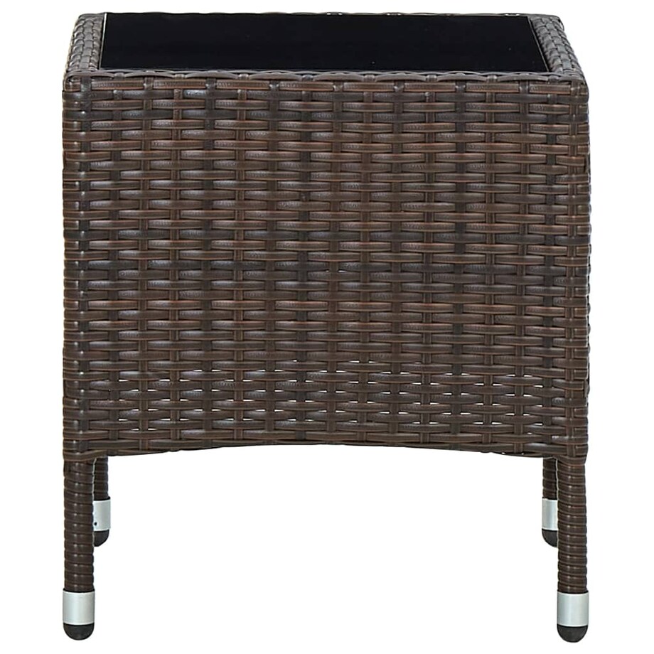 vidaXL Stolik ogrodowy, brązowy, 40 x 40 x 45 cm, rattan PE