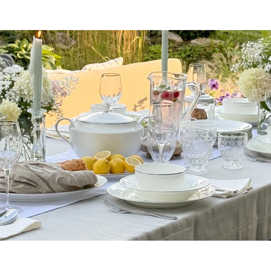 VILLA ITALIA Serwis obiadowy porcelanowy na 12 osób z wazą FLORIAN