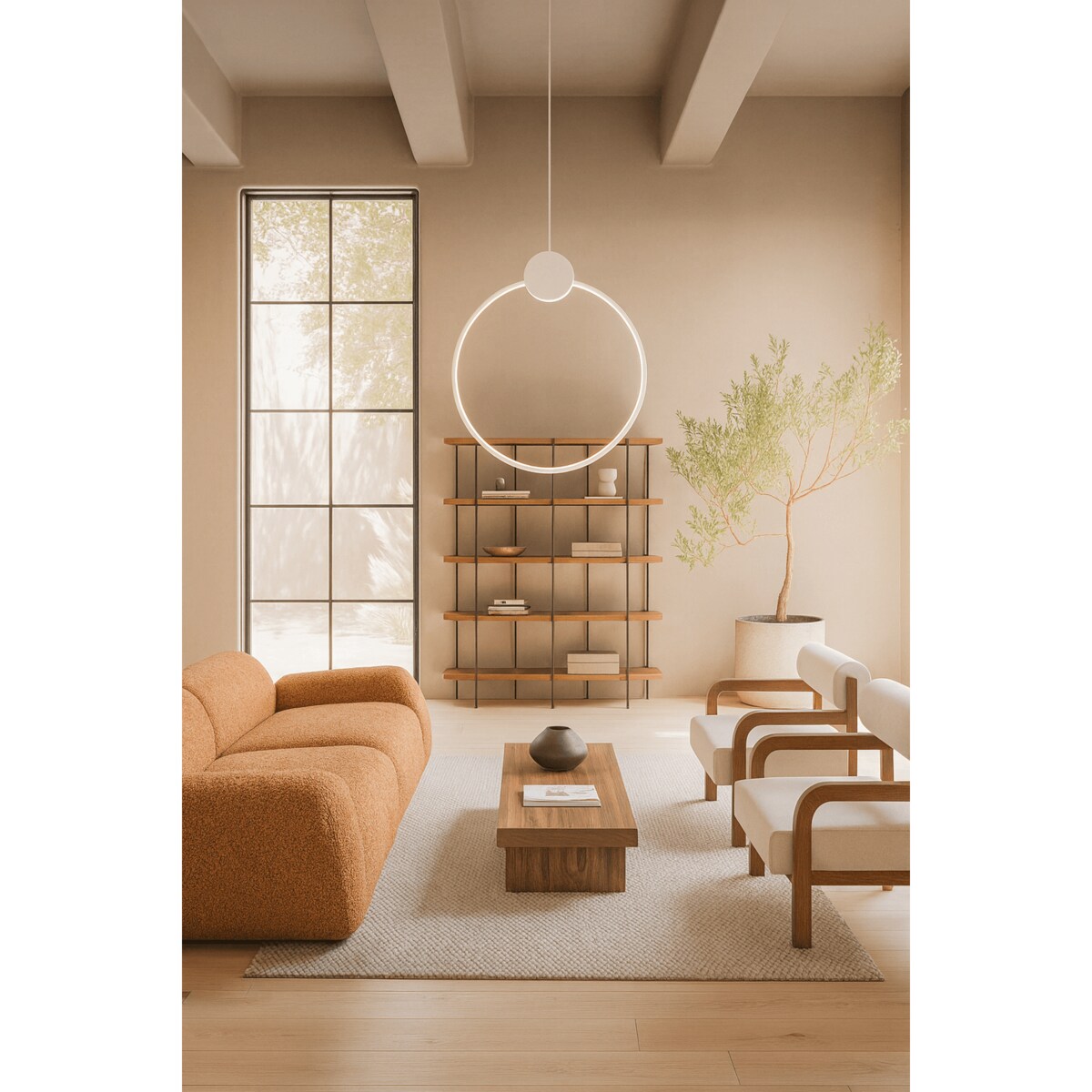 LAMPA WISZĄCA ZAFIRO L BIAŁA