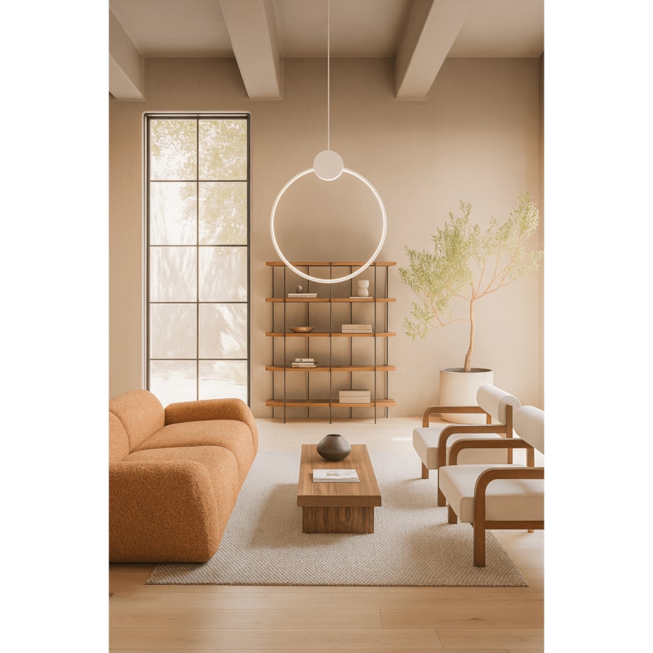 LAMPA WISZĄCA ZAFIRO L BIAŁA