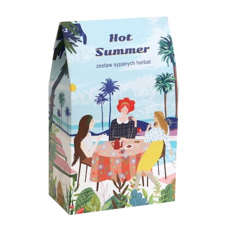 Najlepszy Box prezentowy HOT SUMMER z herbatą smakową i akcesoriami gift