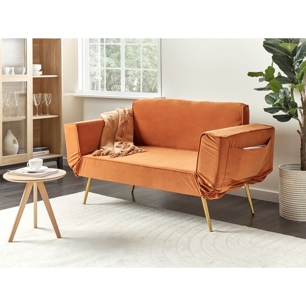 Sofa rozkładana Pomarańczowy SAARELA