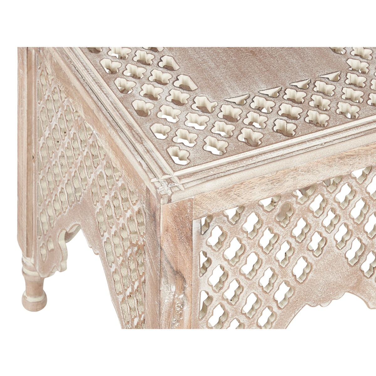 Stolik pomocniczy drewno mango jasne KADMA