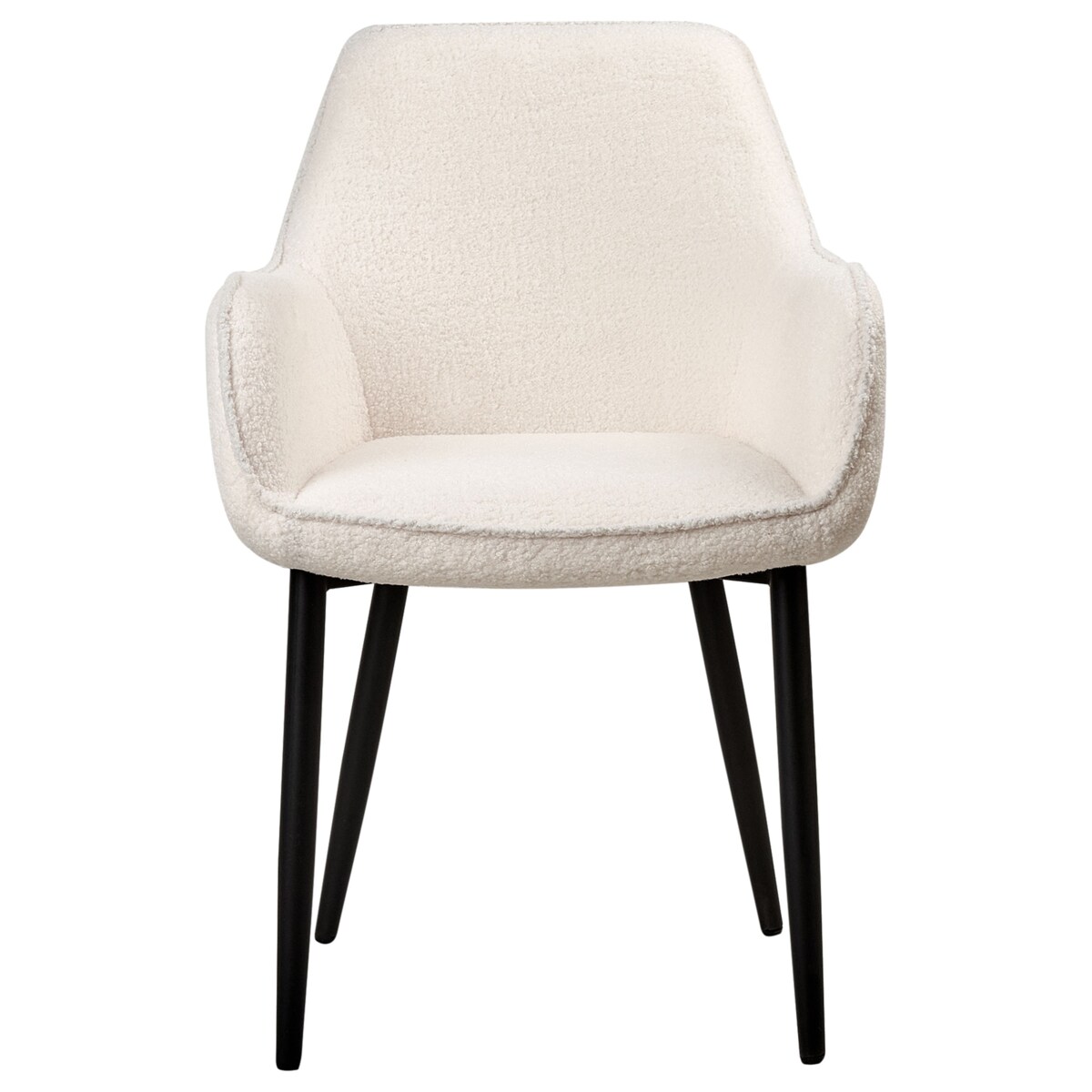 Zestaw 2 krzeseł do jadalni ALDEN Boucle Biały