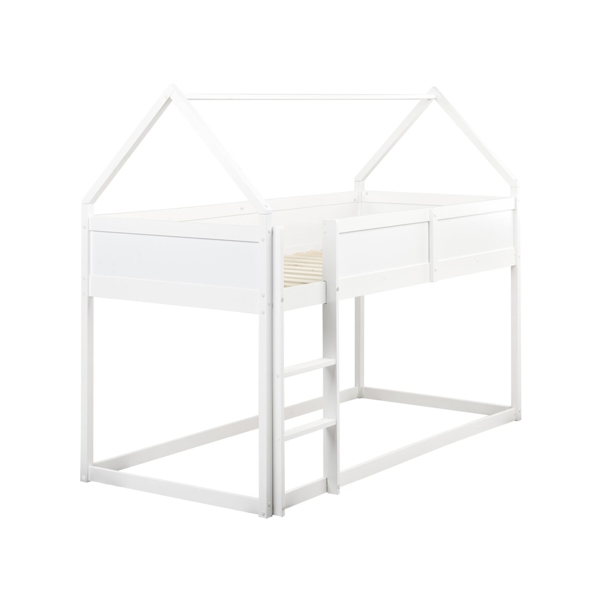 Łóżko na antresoli Domek Drewno DIENNE 90 x 200 cm Biały