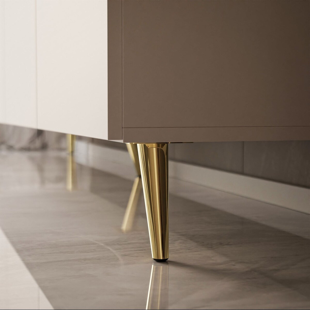 Szafka RTV COLGANTE KASZMIR 100 cm złote nogi