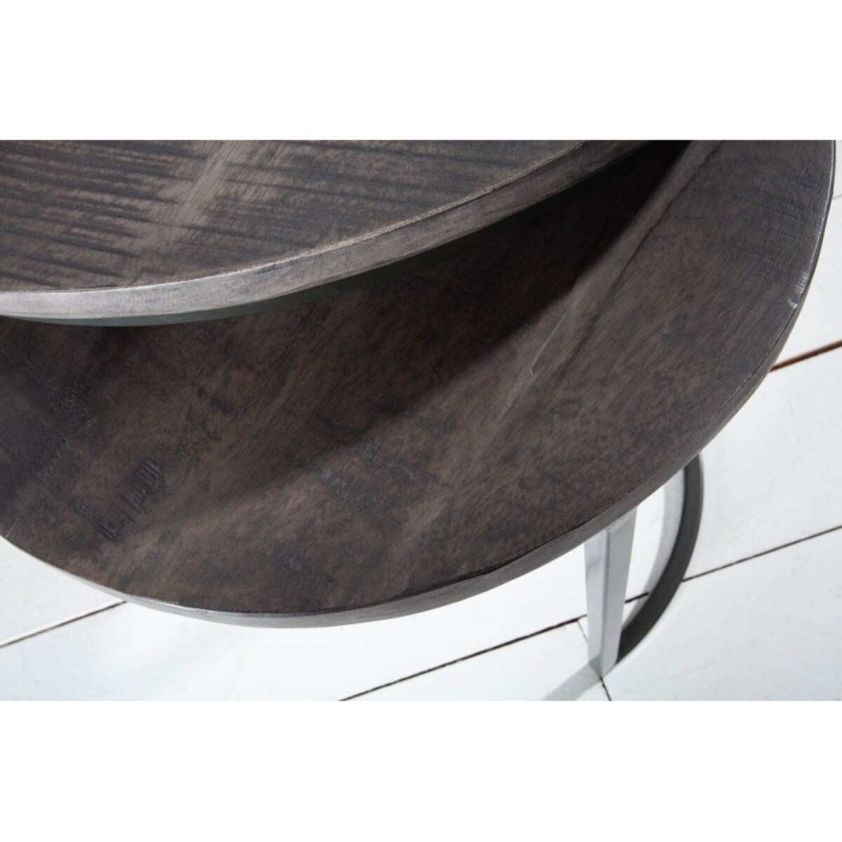 Stoliki Elements szare mango zestaw 2 szt.