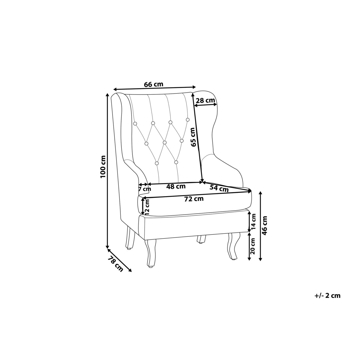 Fotel uszak szary ALTA