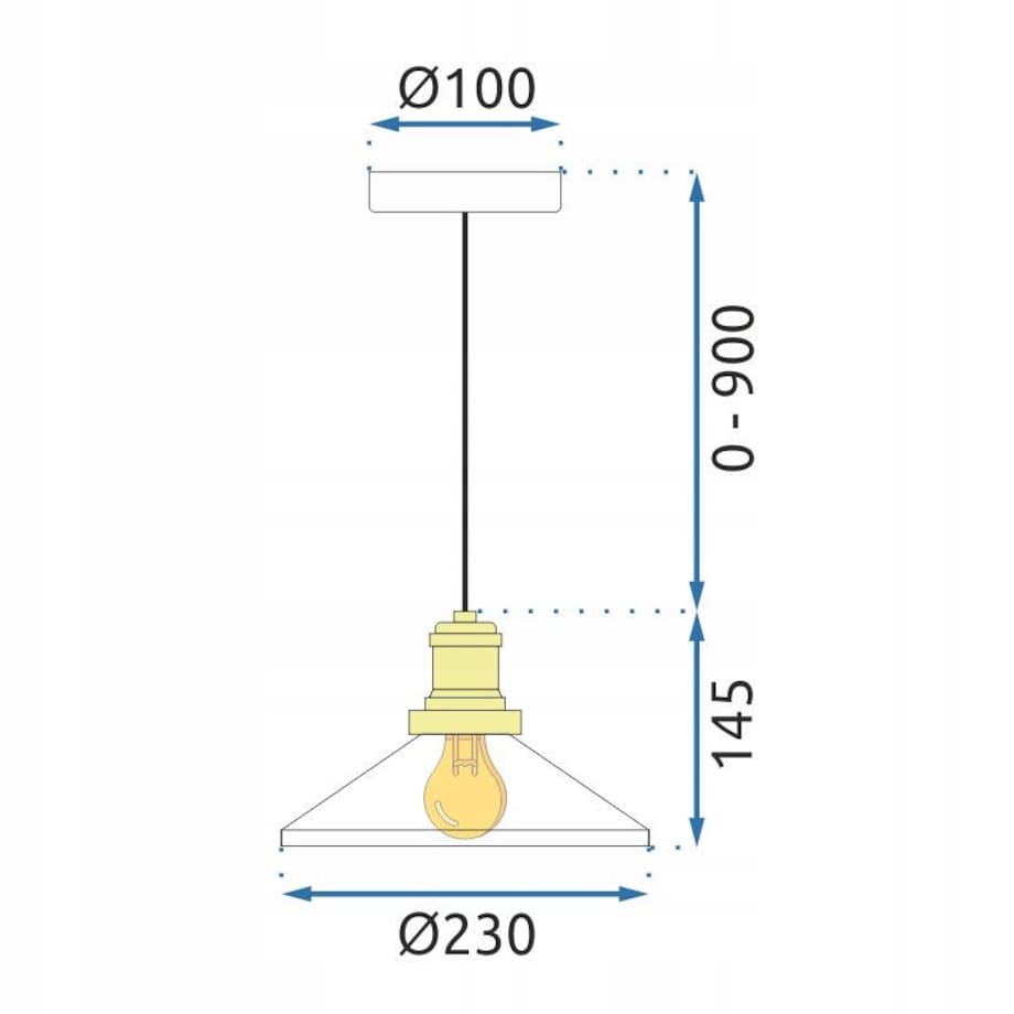 Lampa Sufitowa Wisząca Ceramiczna Biała Retro
